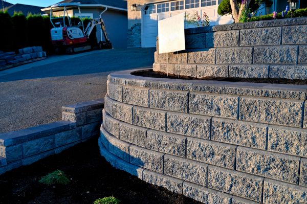Stone Retaining Wall Repair in Shelton