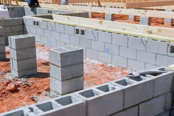 Cement Block Installation in Shelton