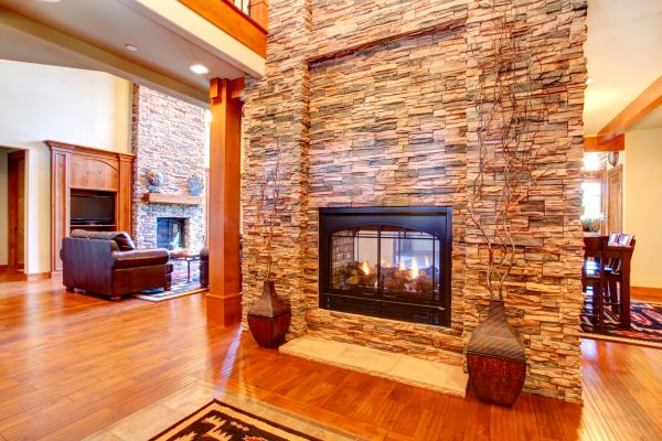 Stone Hearth Installation in Shelton